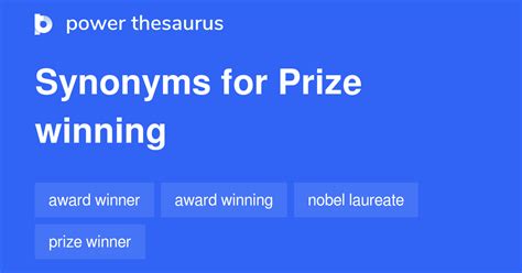 prize winning synonyms.